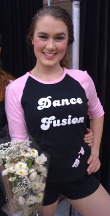 Stella after dance performance